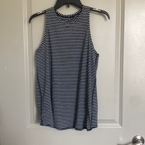 Lululemon Striped Tank Top with Open Back Tie